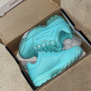 FilaTeal Disruptor II Premium Sneakers
